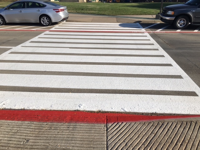 Crosswalk Area Painted White